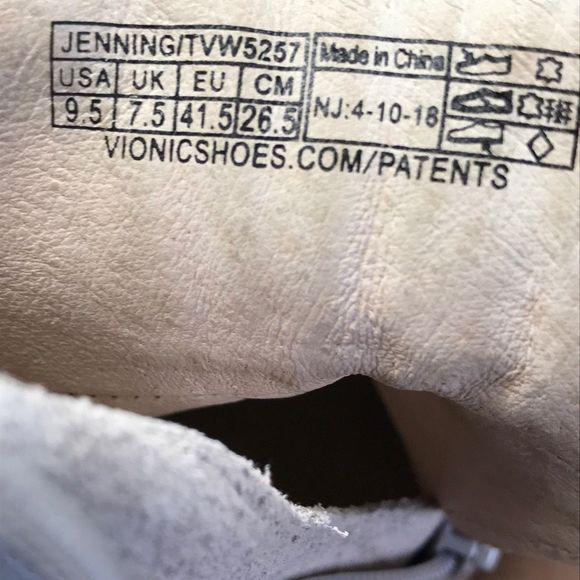 Vionic Jenning Gray Suede High Top Orthopedic Comfort Shoes Women’s Size 9.5 - Picture 10 of 11